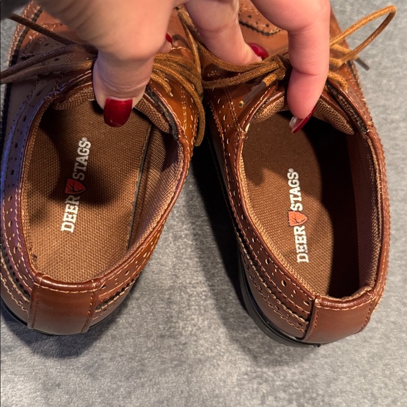 Deer Stags-Boys' Brown Formal Dress Shoes Size Big Kid 3 - Picture 5 of 16